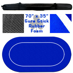 Poker Tables - Poker Texas Holdem Table Layout Rubber Foam 70 Inch