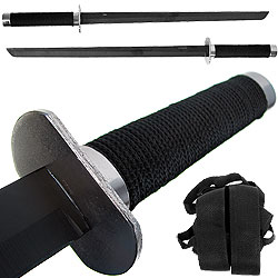 Full Tang Combat Ninja Sword with Back Straps - 2 Piece