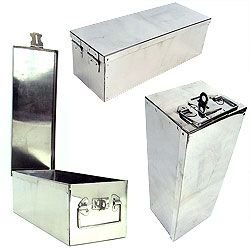 Oversized 12 Inch Metal Storage Lock Box With Handle