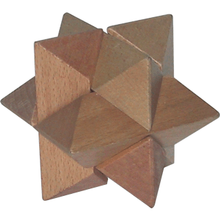 Wood Puzzles - Puzzle Master USX8 Star Wood Brain Teaser Puzzle