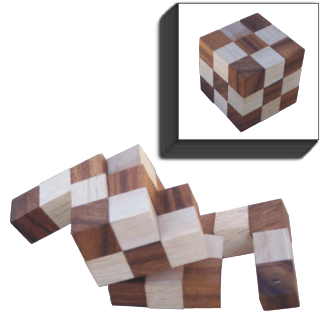 Wood Puzzles - Puzzle Master UST5 Rattler Wood Brain Teaser Puzzle