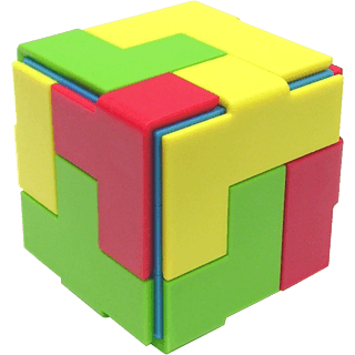 Brain Teaser Puzzles - Puzzle Master USPM49 Idea Cube Plastic Brain Teaser Puzzle