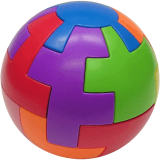 Brain Teaser Puzzles - Puzzle Master USPM50 Magic 16 Plastic Brain Teaser Puzzle