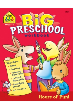 School Zone 6315 Preschool Workbook