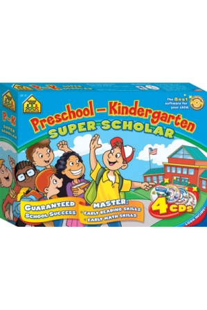 School Zone 8181 Super Scholar Preschool / Kindergarten Flash Action Software - 4 Games