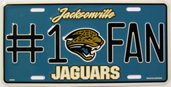 LP - 706 Jacksonville Jaguars No.1 Fan License Plate - 0910M