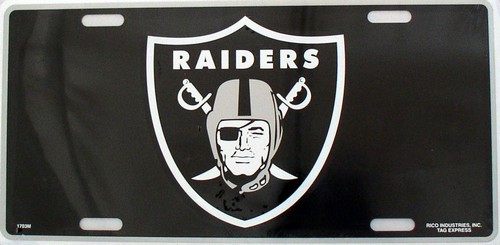 LP - 721 Oakland Raiders NFL Football License Plate - 1701M