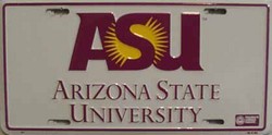 lp  822 AZ Arizona State University ASU Sun Devils License Plate  457