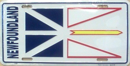 LP - 838 Newfoundland Flag License Plate - 2392