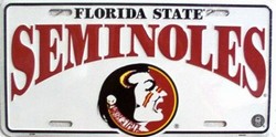 LP - 873 Florida State Seminoles License Plate - 2336