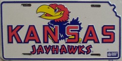 LP - 907 Kansas Jayhawks License Plate - 461