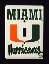 Miami Hurricanes Light Switch Covers (single) Plates LS10071