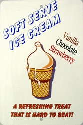 P - 2004 Soft Serve Ice Cream Parking Sign