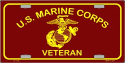 LP - 1152 US Marine Corps Veteran License Plate - 5559