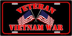 LP - 121 Vietnam War Veteran License Plate - 593