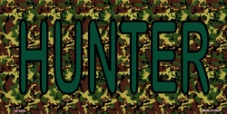 LP - 1215 HUNTER Camo Camoflage License Plates - X382