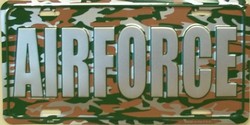 LP - 1217 US Air Force Camo Camoflage License Plates - X395
