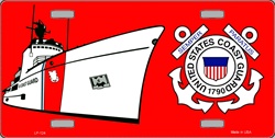 LP - 124 US Coast Guard License Plate - 596