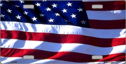 LP - 141 American Flag License Plate - 320