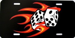 LP - 2007 Red Hot Flaming Dice License Plate