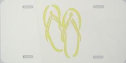 LP - 2018 Flip Flops - Yellow - License Plate
