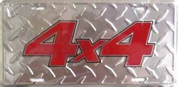 LP - 227 4 X 4 Diamond Plate License Plate - 2612