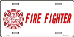 LP - 334 Firefighter License Plate - 2823