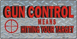 LP - 341 Gun Control License Plate - X119