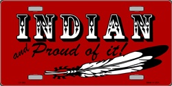 LP - 360 Indian and Proud License Plate - 492