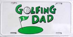 LP - 371 Golfing Dad License Plate - 5414