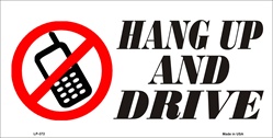 LP - 372 Hang up and Drive License Plate - 5478