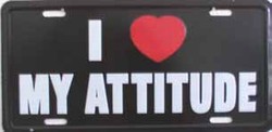 LP - 409 I Love My Attitude License Plate - 98