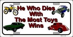 LP - 413 Most Toys Wins License Plate - A101