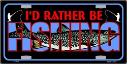 LP - 415 Rather Be Fishing License Plate - A136