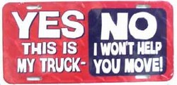 LP - 429 Yes This is My Truck License Plate - X001