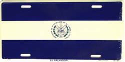 LP - 478 El Salvadore Flag License Plate - 2364