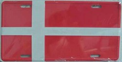 LP - 483 Denmark Flag License Plate - 2371
