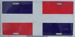 LP - 484 Dominican Republic Flag License Plate - 2372