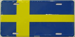 LP - 486 Sweden Flag License Plate - 2379