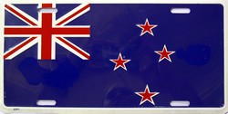 LP - 491 New Zealand Flag License Plate - 2391