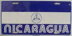 LP - 492 Nicaragua Flag License Plate - 2393