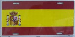 LP - 496 Spain Flag License Plate - 2409