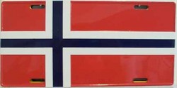 LP - 501 Norway Flag License Plate - 31669