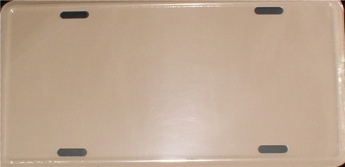 LP - 517 Tan Blanks License Plates - X047