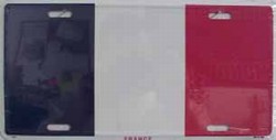 LP - 528 France Flag License Plate - 907