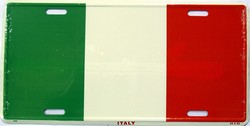 LP - 529 Italy Flag License Plate - 908