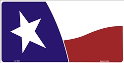 LP - 533 Texas Waving Flag License Plate - A354