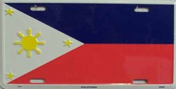 LP - 534 Phillippines Flag License Plate - X2528