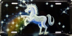 LP - 549 Unicorn License Plate - AB015