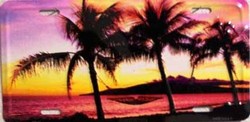 LP - 557 Sunset Hammock License Plate - AB023